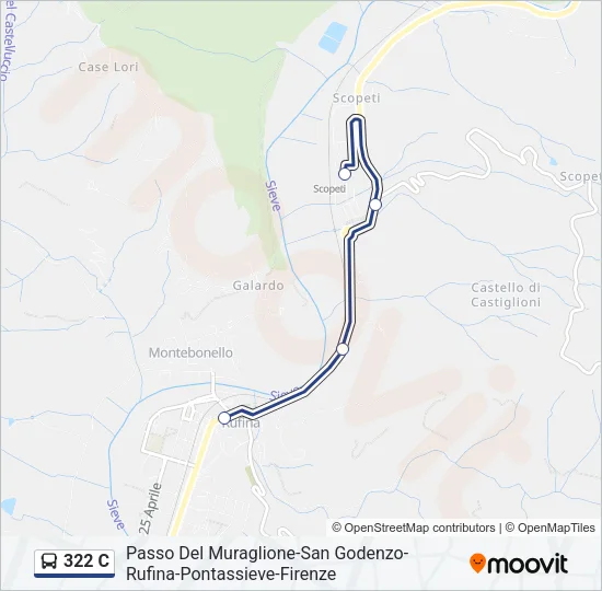 322 C Bus Line Map