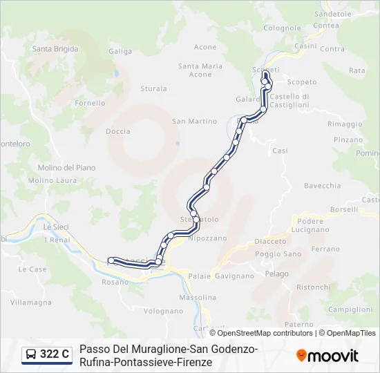 322 C Bus Line Map