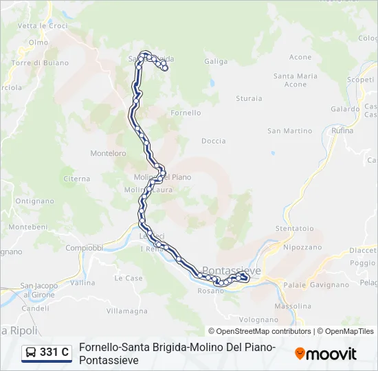 331 C Bus Line Map