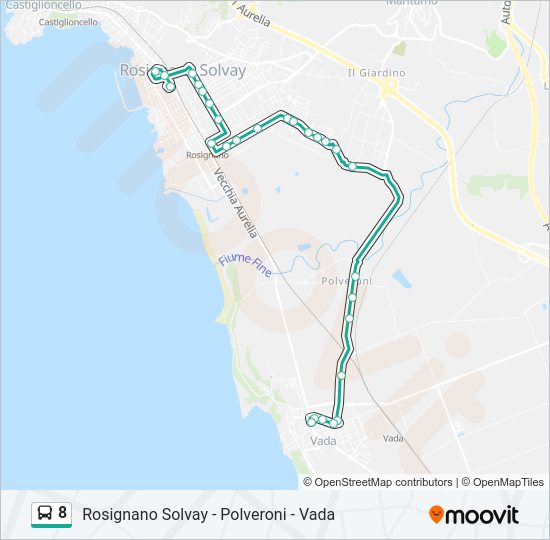 8 bus Line Map