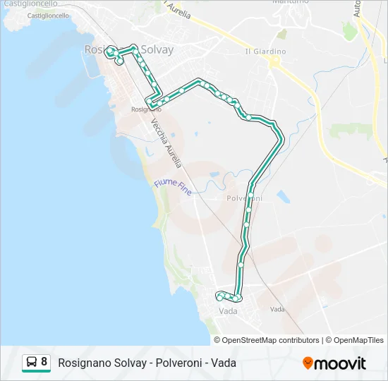 8 Bus Line Map