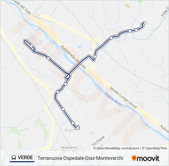 VERDE Bus Line Map