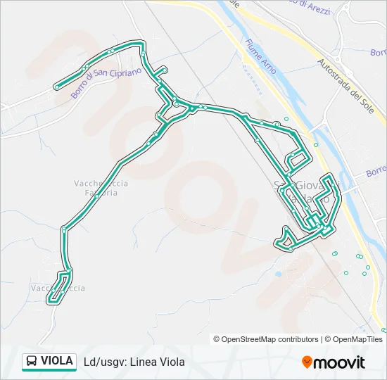 VIOLA Bus Line Map