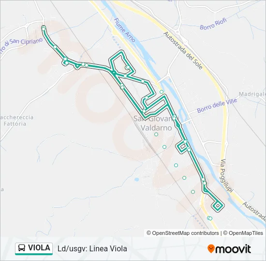 VIOLA Bus Line Map