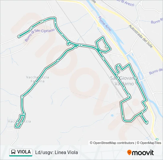 VIOLA Bus Line Map