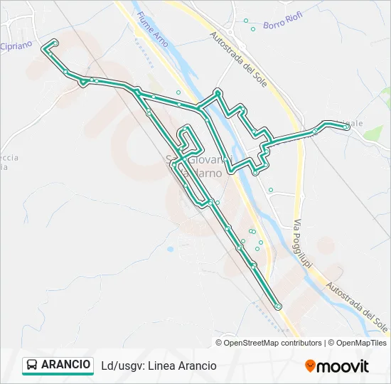 ARANCIO Bus Line Map