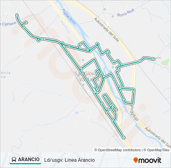 ARANCIO Bus Line Map