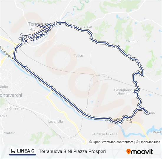 LINEA C Bus Line Map