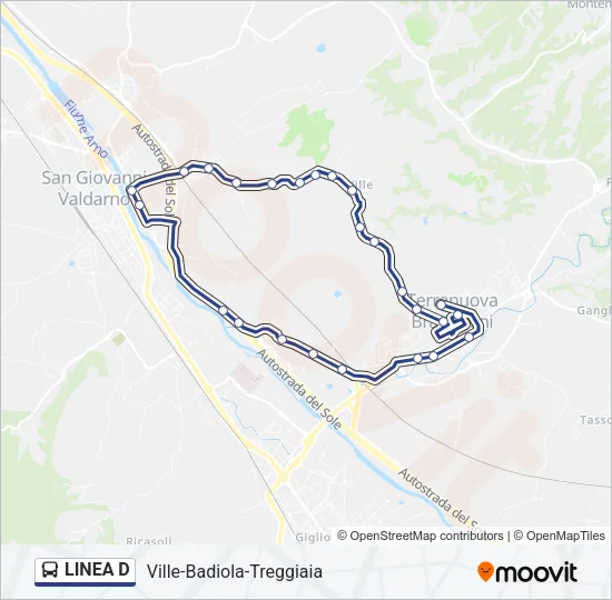 LINEA D Bus Line Map