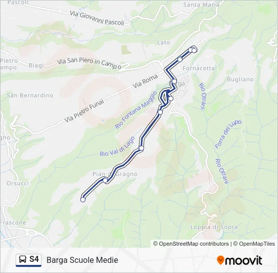 S4 Bus Line Map