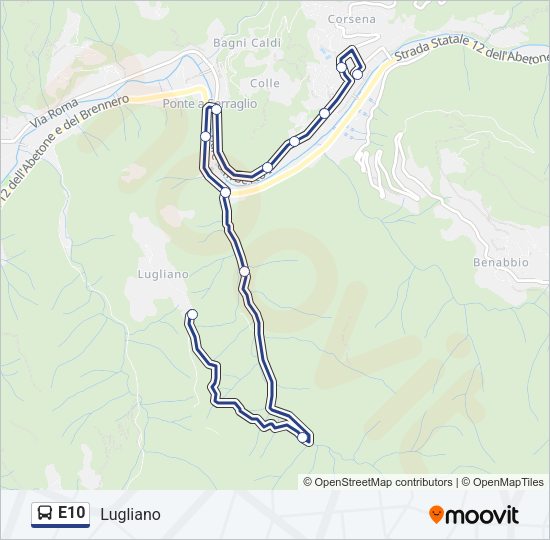 E10 Bus Line Map