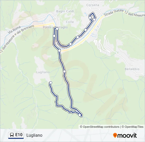 E10 Bus Line Map