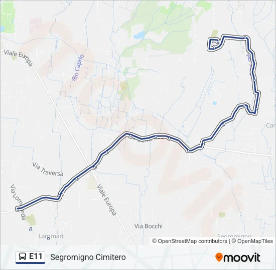 E11 Bus Line Map