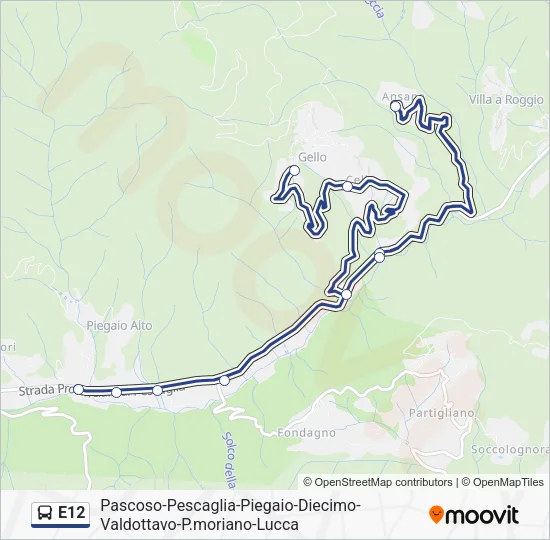 E12 Bus Line Map