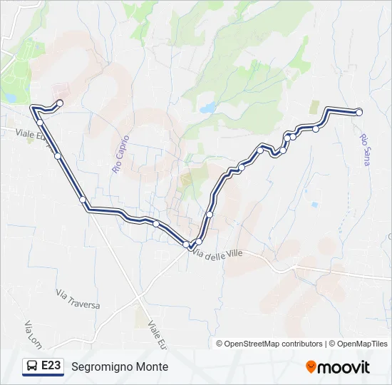 E23 Bus Line Map