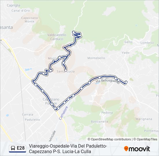 E28 Bus Line Map