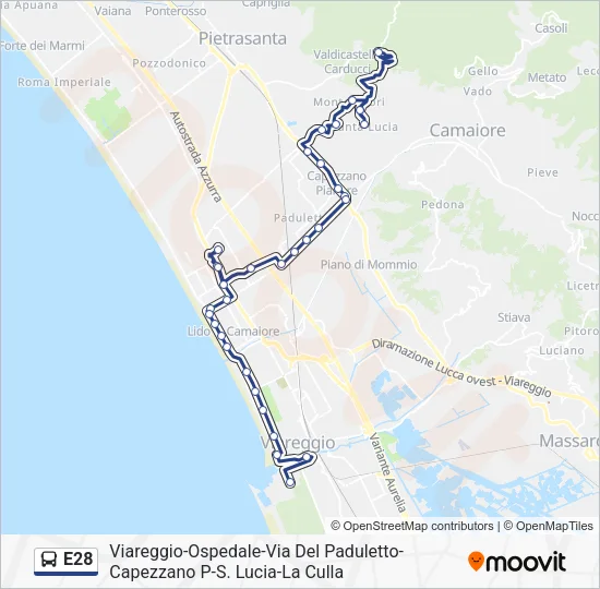 E28 Bus Line Map