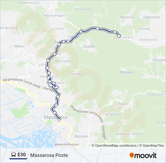 E30 Bus Line Map