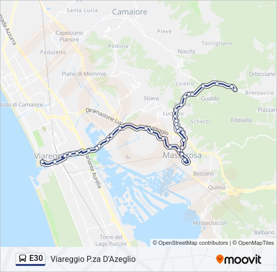 E30 Bus Line Map