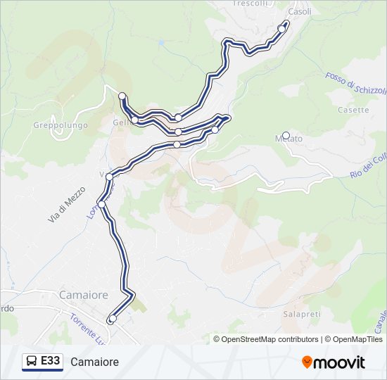 E33 Bus Line Map