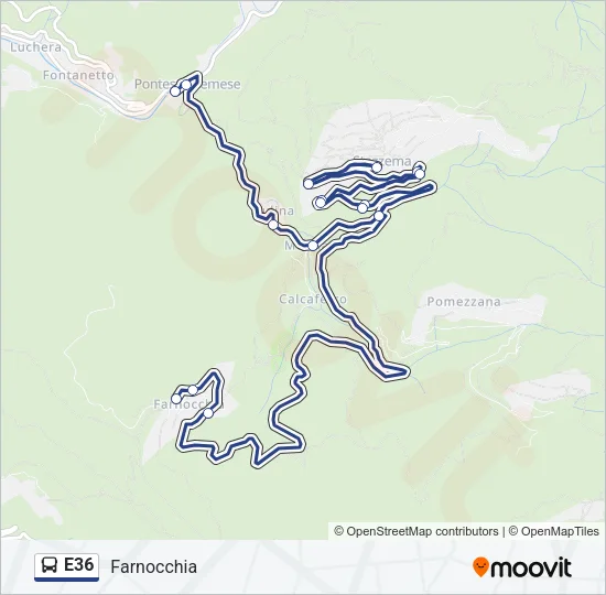E36 Bus Line Map