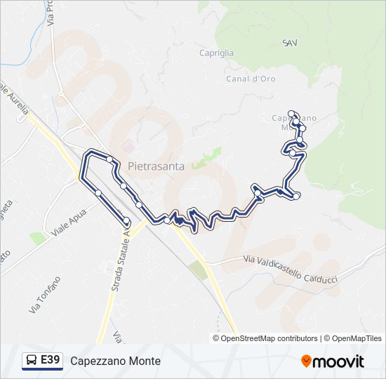 E39 Bus Line Map