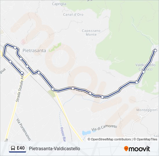 E40 Bus Line Map
