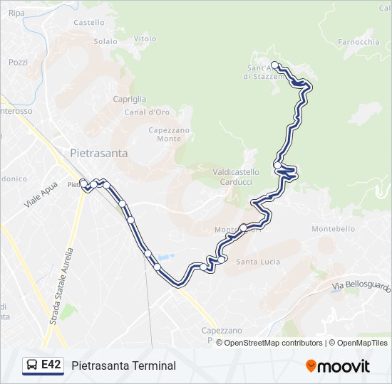 E42 Bus Line Map