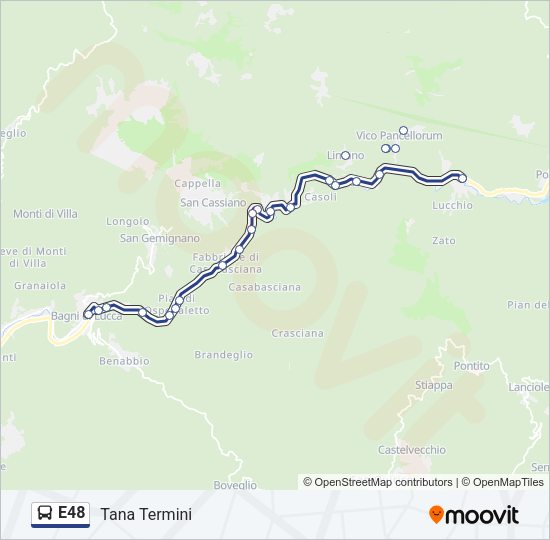 E48 Bus Line Map