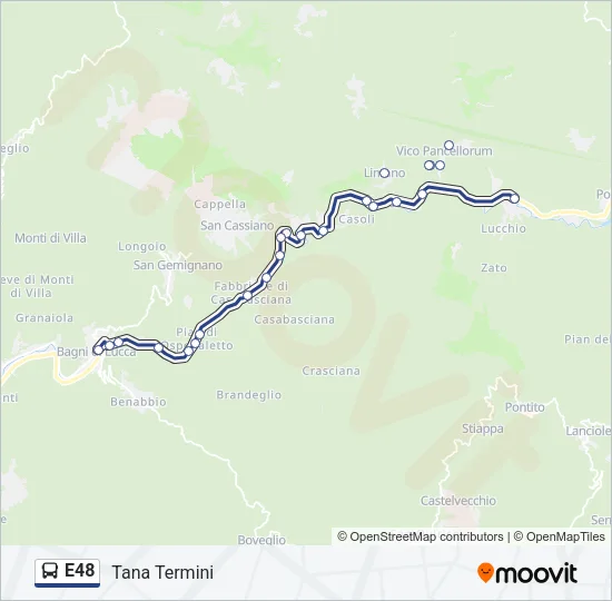 E48 Bus Line Map