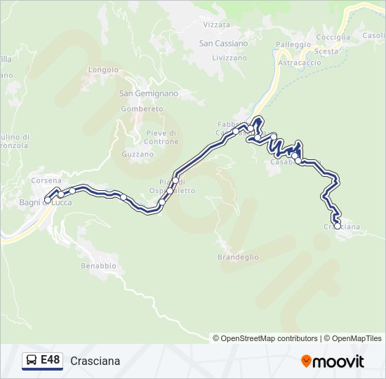 E48 Bus Line Map