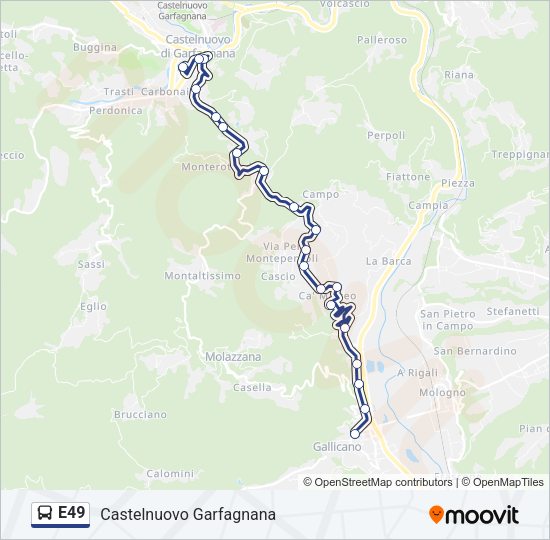 E49 Bus Line Map