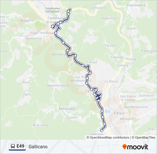 E49 Bus Line Map