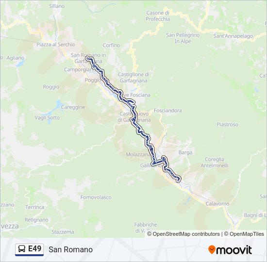 E49 Bus Line Map