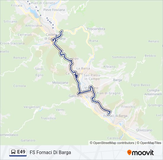 E49 Bus Line Map