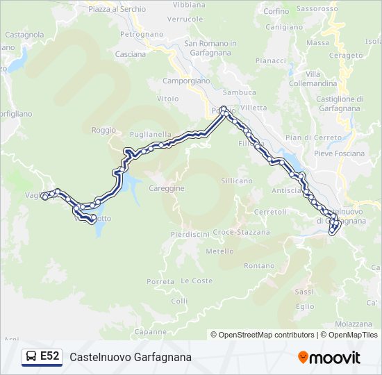 E52 Bus Line Map
