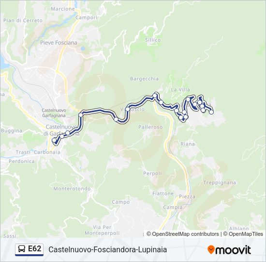 E62 Bus Line Map