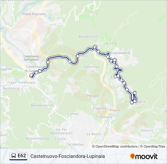 E62 Bus Line Map