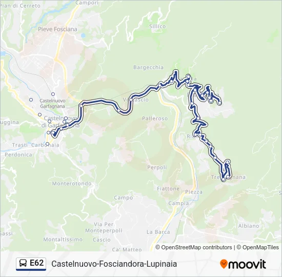 E62 Bus Line Map