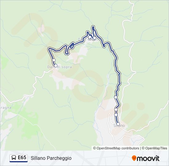 E65 Bus Line Map