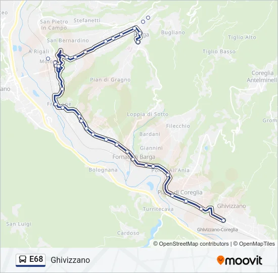 E68  Line Map