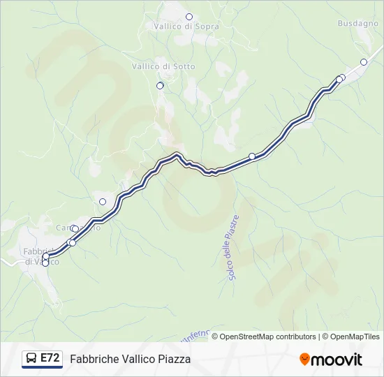 E72 Bus Line Map