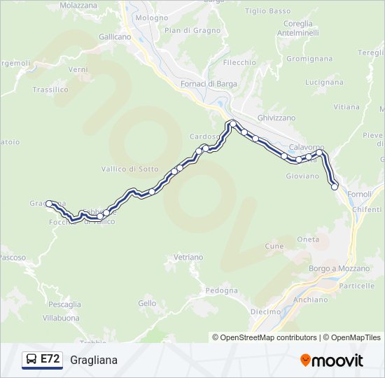 E72 Bus Line Map