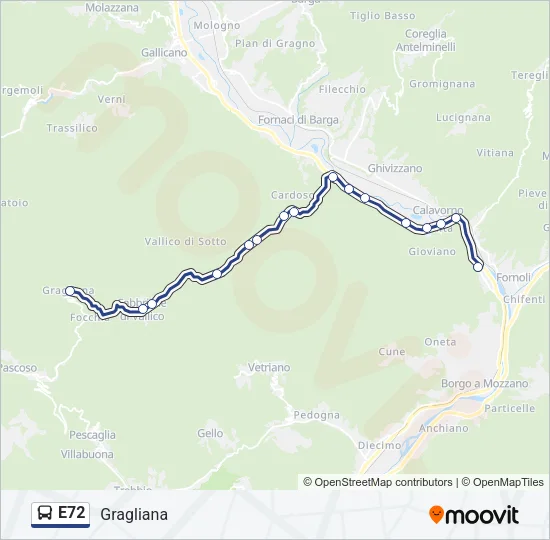 E72 Bus Line Map