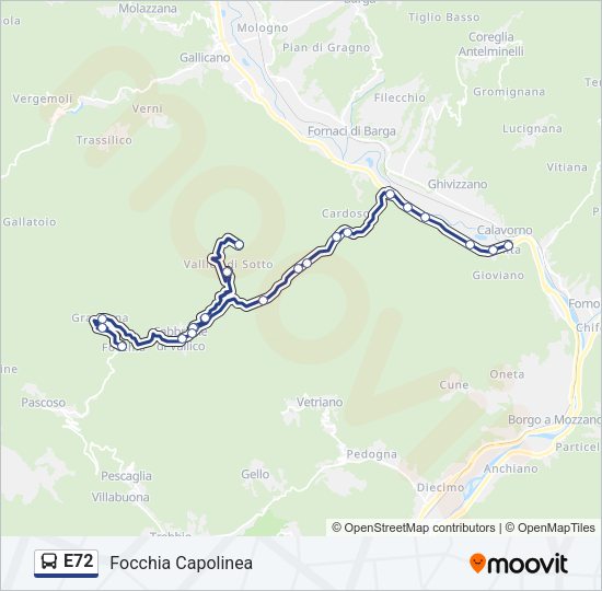 E72 Bus Line Map