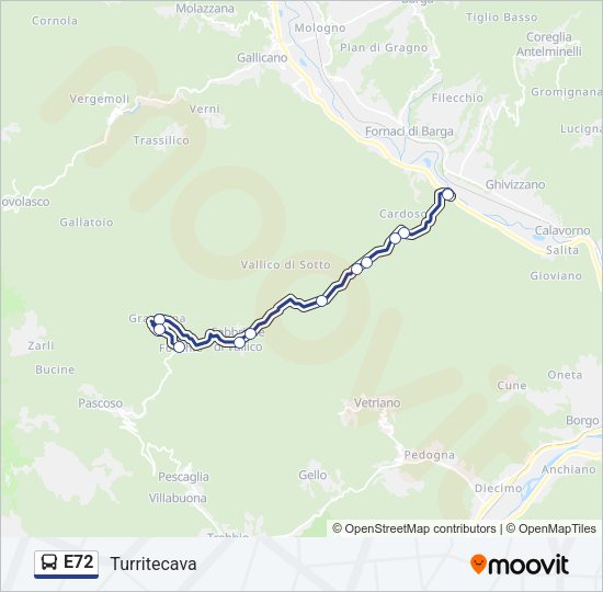 E72 Bus Line Map