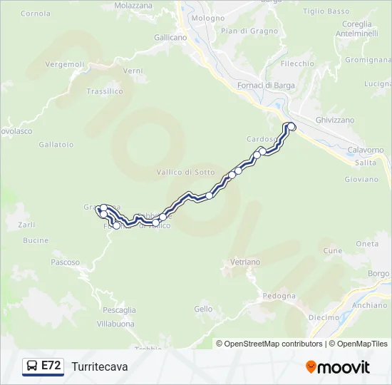 E72 Bus Line Map