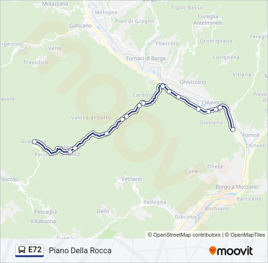 E72 Bus Line Map