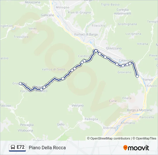 E72 Bus Line Map