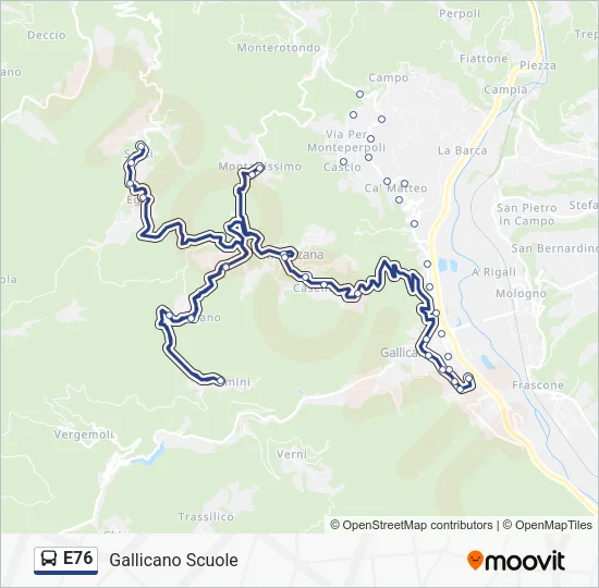 E76 Bus Line Map